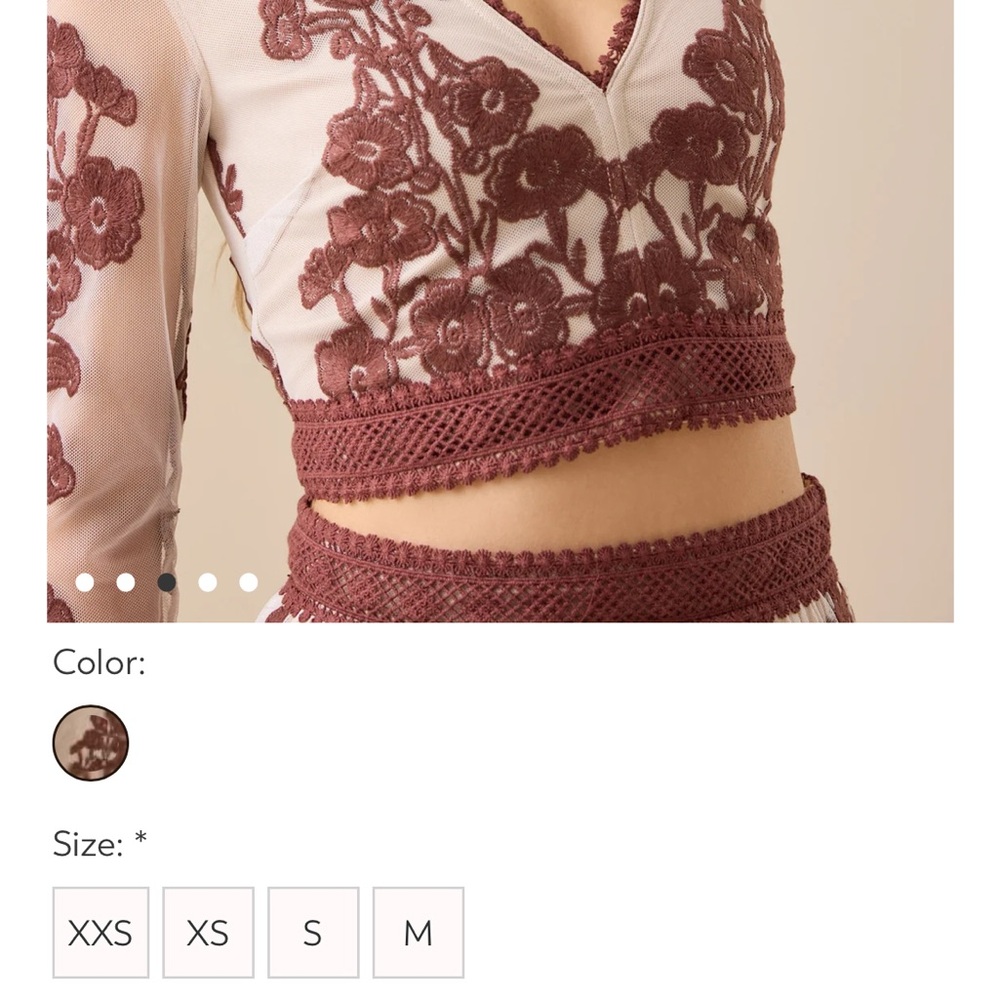 XXS Altar'd State Matching Set in Burgundy (Maxi + matching top)